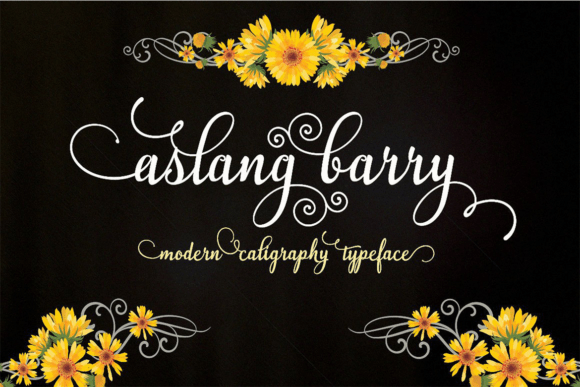Aslang Barry: A Script Font for Elegant Craft Projects