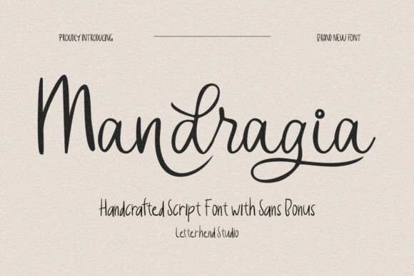 Mandragia: A Script Font for Handmade Crafters