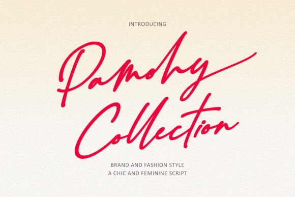 Pamohy Collection: A Script Font for Editorial Elegance