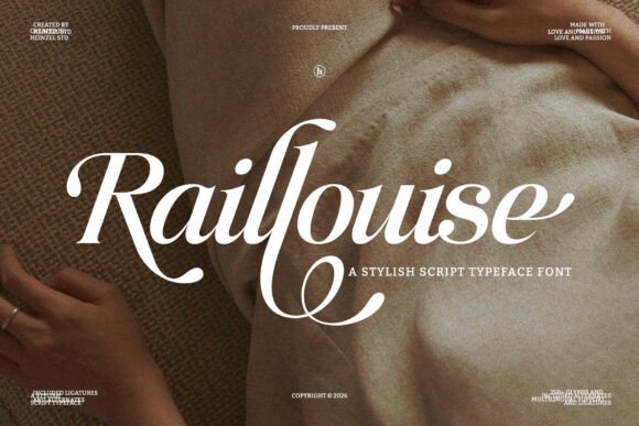 Raillouise: A Script Font for Handmade Crafters and Product Creators