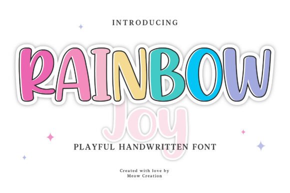 Rainbow Joy Font for Creative Crafters and Product Makers