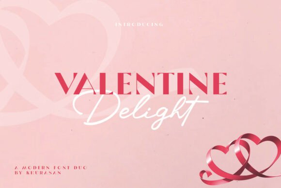Valentine Delight Duo: A Romantic Font for Digital Design